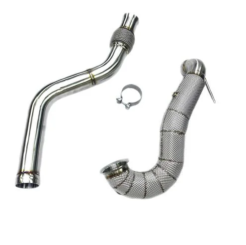 W176 A45 Downpipe + Test Pipe + Heat Shield