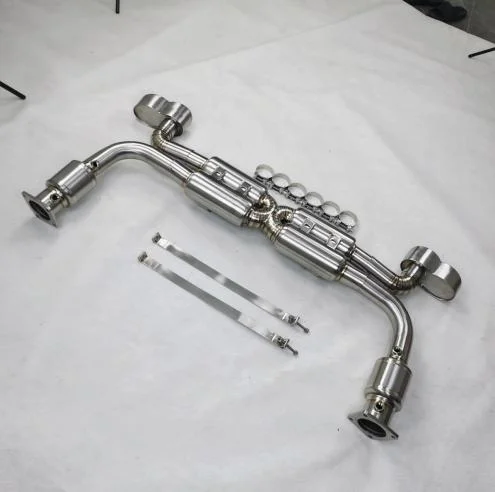 997.1 Turbo Exhaust System Catted with Tips Double Chamber