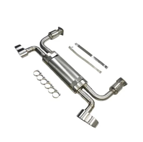 997.1 Turbo Exhaust System Catted with Tips Single Chamber