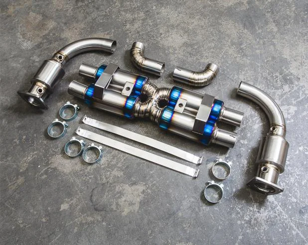997.1 Turbo Exhaust System Catted Double Chamber OEM Tips