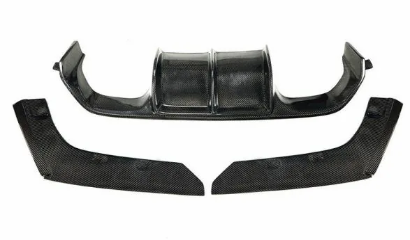 V Carbon fibre diffuser including side spats for F8X
